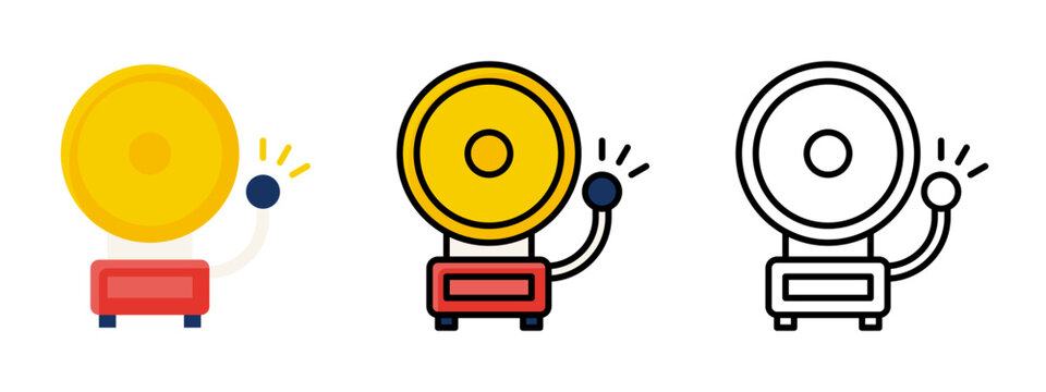 Professional university alarm bell warning security school icon