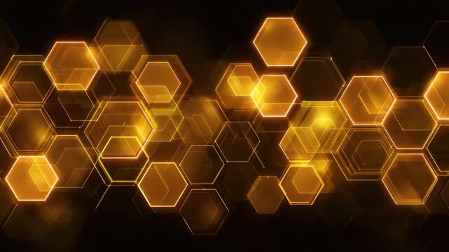 digital glowing honeycomb background illustrated animation