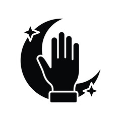 Magic hand with crescent moon and stars mystical © Sumi