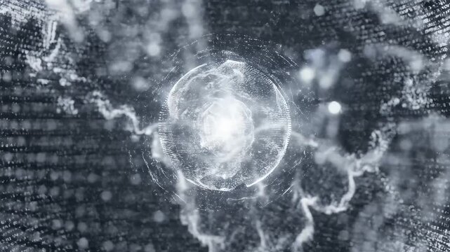 Digital globe in space ideal for tech startups and software commercial themes