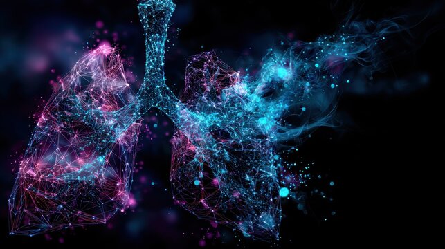 draw one photo related to a health tech company specializing in AI and machine learning to enhance cardio-respiratory care. They develop clinically validated AI platforms that monitor and manage disea