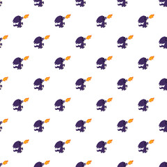 Fototapeta premium Cute cartoon dragon creating an endless fantasy background