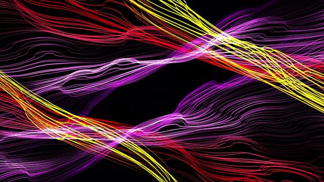 Animated Yarn Wave Background Loop Seamless Motion Design