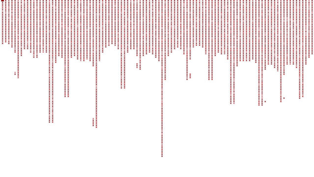Binary code forming mountain landscape illustration