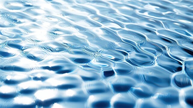 Water light reflections on smooth pebbles creating abstract calm liquid surface patterns and texture clear background