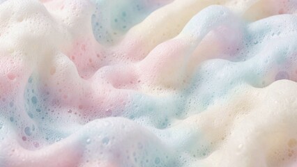 Obraz premium Pastel foam wave background with airy copy space