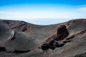Inside a Volcanic Crater Caldera with Red Rocks © Janica