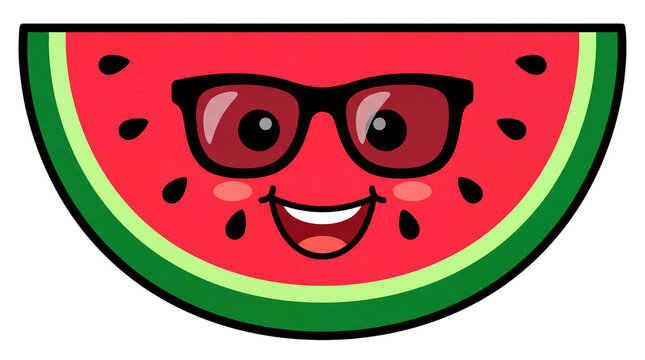 watermelon cartoon vector illustration