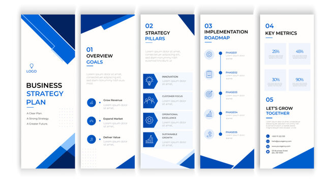 Creative marketing agency pitch deck presentation mobile layout template set with vibrant orange wavy lines, business growth strategy, and team profile.