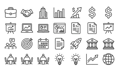Fototapeta premium Creative Corporate Vector Icon Pack