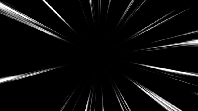 Manga Speed anime Lines Overlay for Action and Fast Motion. Vintage 90s Anime Action Speed Lines Background Loop.
