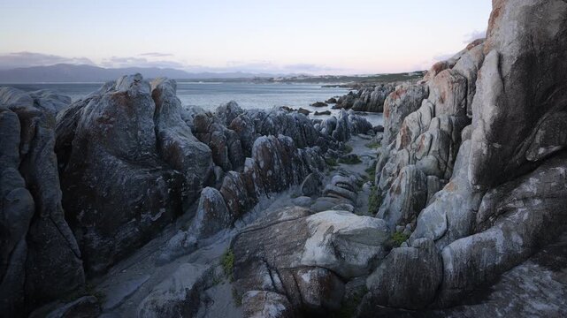 rocks and coastline, DeKelders, Gansbaai, South Africa