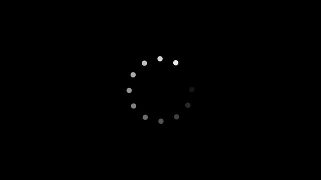loading bar line progress loop Animation video transparent background with alpha channel. Loading circle icon animation. Animated of circle loading icon 4k video