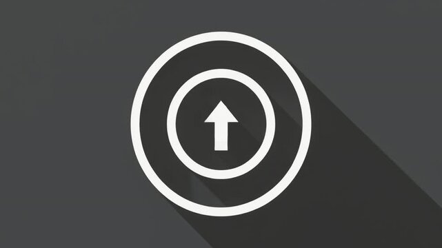 Simple Target with Upward Arrow Symbol Vector Graphic