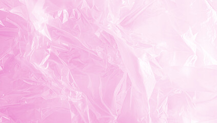 Naklejka premium Abstract background plastic bag pink vacuum cling foil wrinkle texture wall crumpled film foil overlay seal wrap polyethyene packaging frame material industry wrinkle template ecosystem environment