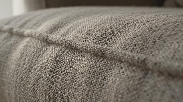Closeup of textured fabric on furniture perfect for UI/UX elements and digital motion graphics