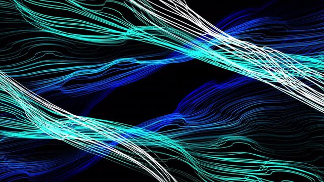 Colorful Seamless Yarn Wave Motion Background Animated Loop