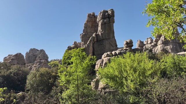 Formaciones rocosas en El Torcal de Antequera