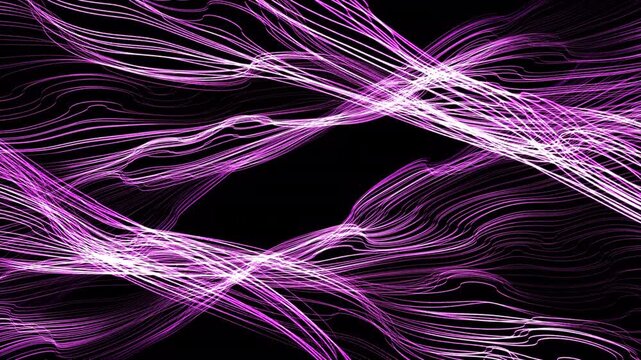 Dynamic Yarn Fiber Wave Motion Background Loop