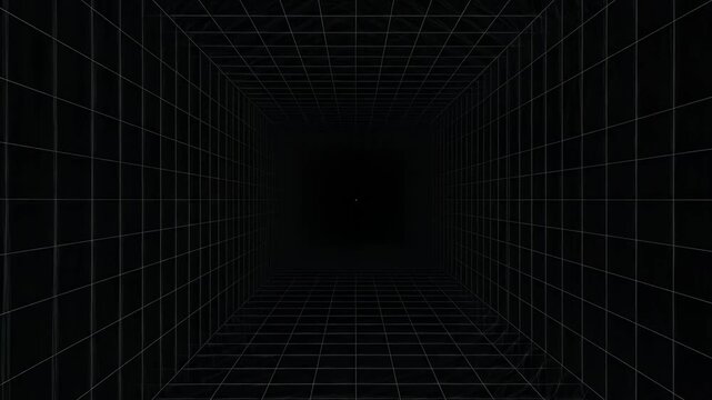 Abstract tunnel with glowing ring ideal for creative backgrounds and modern web design