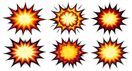 cartoon, comic, explosion, burst, popart, boom, speechbubble, starburst, dynamic, effect, retro, graphic, vector, illustration, isolated, action, shape © mrpixel