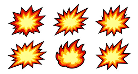 cartoon, comic, explosion, burst, popart, boom, speechbubble, starburst, dynamic, effect, retro, graphic, vector, illustration, isolated, action, shape © mrpixel