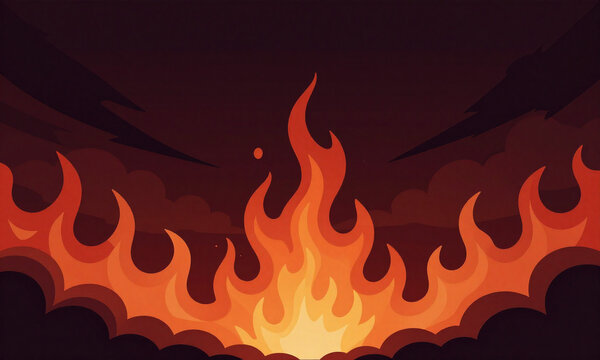 dark foreboding sky filled flames ominous clouds sets tone scary dramatic