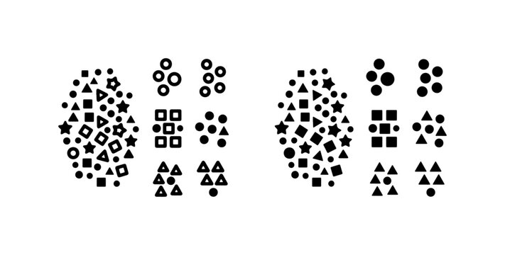 Geometric Shapes Collection, Abstract Pattern Elements, Minimalist Icons Set, Simple Forms Vector Graphics, Modern Design Components