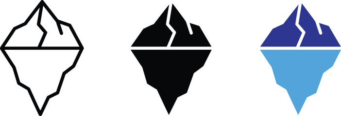 Arctic iceberg melting global warming vector illustration icon set for climate © AYESHA