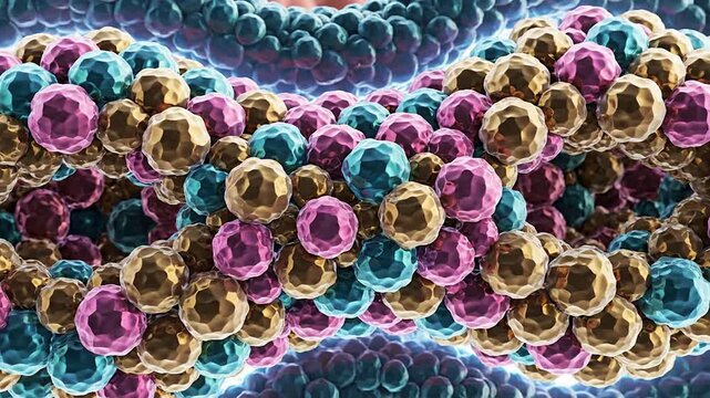 Vibrant Molecular Structures Representing Complex Chemical Compounds in 3D Visualization Ideal for Scientific and Educational Purposes