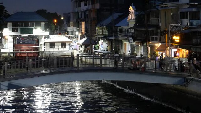 Water pumping station and flood gate in Bangkok
