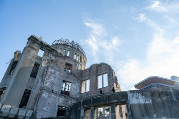 Atomic Bomb Dome and Blue Sky with Ample Copy Space © 亀山 篠介