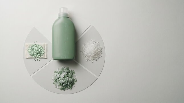 Closed-loop recyclable household container lifecycle in studio layout