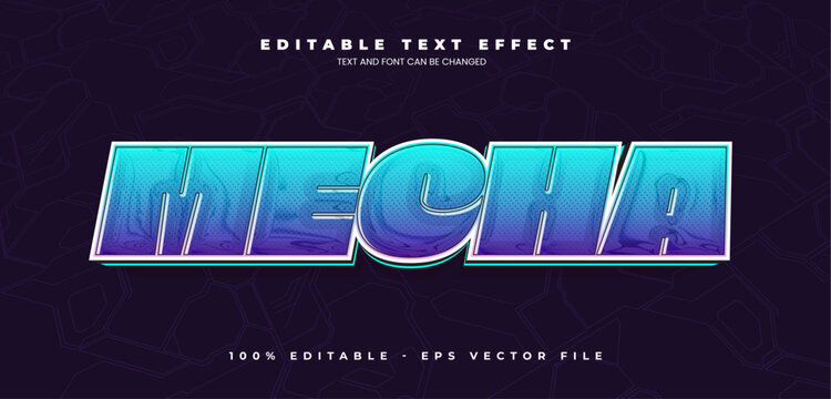 Mecha Editable Text Effect with Futuristic Robotic Armor Style