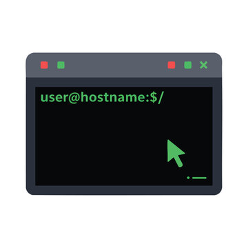 Computer terminal window with command line interface prompt.