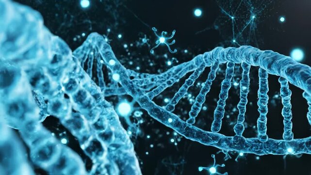 DNA double helix structure perfect for IT presentations and tech marketing