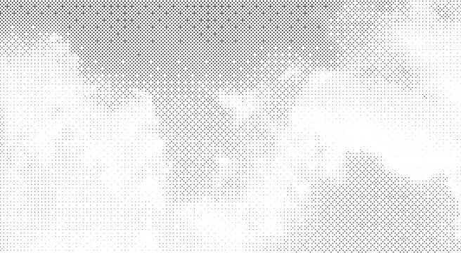 Halftone background pattern. Grain texture polka dots on white background. Halftone noise gradient dot art speck distressed banner. Dither backdrop