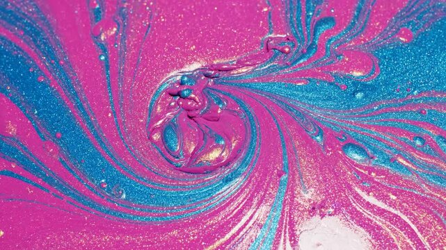 Swirling pink and blue glittery paint perfect for UI/UX elements and digital motion graphics