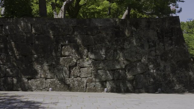 tone Walls of Wakayama Castle at Icchū‑mon Gate Site, Wakayama City, Japan「和歌山城の石垣・一中門跡」和歌山県和歌山市