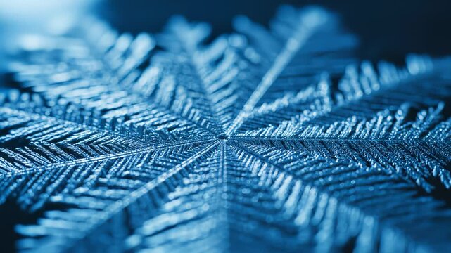 Single snowflake on dark surface emphasizing sleek aesthetics and strong visual impact