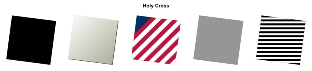 Fototapeta premium Holy Cross (Alaska) blank outline map