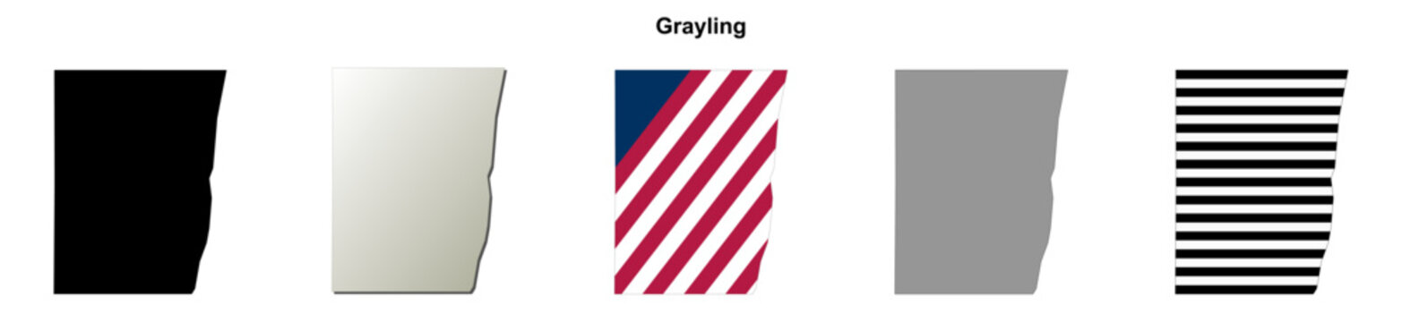 Grayling (Alaska) blank outline map