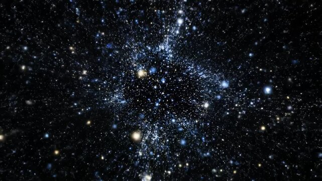 Starry cosmic explosion emphasizing the majestic scale of the natural world