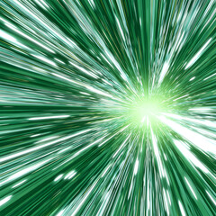 Obraz premium Abstract Green Light Explosion Background with Futuristic Energy Burst