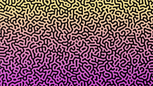 Abstract Yellow and Pink Gradient Turing Pattern Background