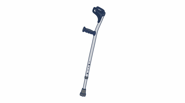 Forearm crutch for medical assistance and mobility support.