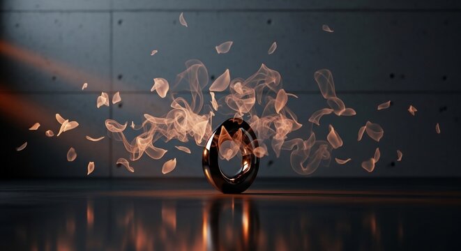 Abstract egg and floating elements
