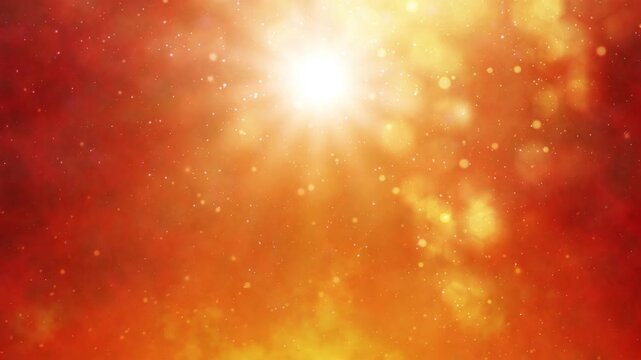 blazing sun and fiery particles, heat waves and climate change, vibrant abstract background