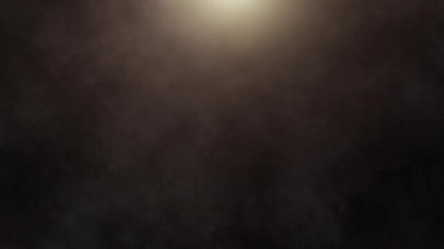 thick smoke or fog swirls across a dark stage under a dramatic spotlight, abstract loopable overlay or background