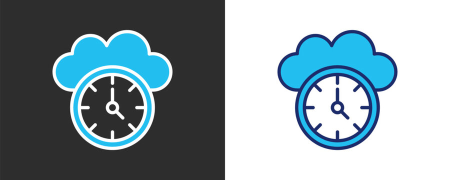 High Availability Icon Set, Colored Outline Vector Illustration